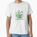 Cute Panda Protecting Earth T-Shirt – Save the Planet Wildlife Design by Print Era
