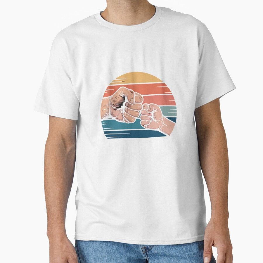 First Time Grandfather Est 2026 Vintage Fist Bump Retro New Grandad by Gogetgiggles