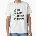 Eat Sleep Soccer Repeat Funny Sports Player Gift Green Icons by 6im0