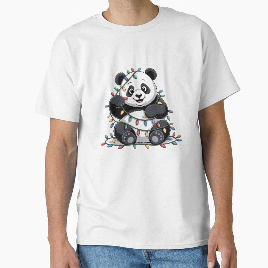 Panda Tangled in Lights by NicolasGlowArt