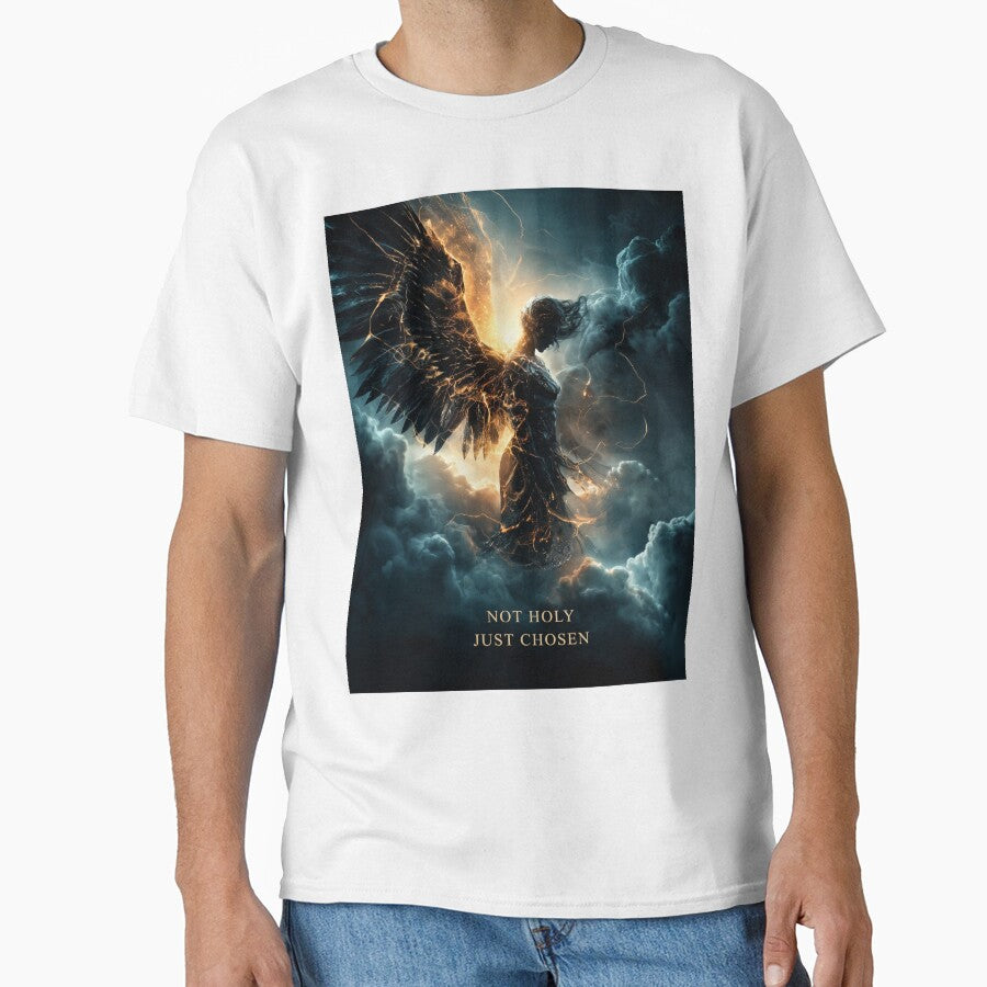 Not Holy, Just Chosen – Dark Angel Surreal Art by VisionaryVeils