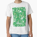 pastel green 60s retro flower power, light green, 60s groovy pattern, hippie flowers by blomastudios