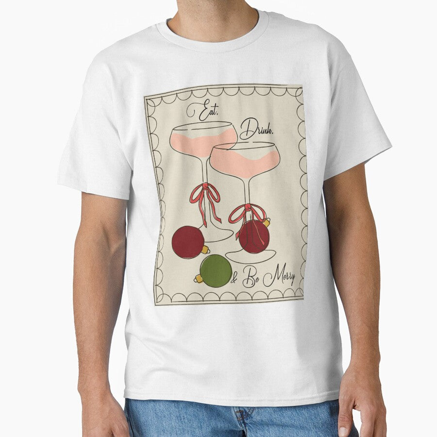 Eat Drink & Be Merry - Christmas Digital Illustration by GenAumonier