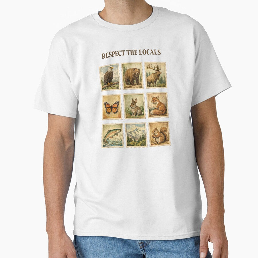 Respect The Local Wildlife, Animal Lover, Protect National Parks, Postage Stamp by SanipepaVase