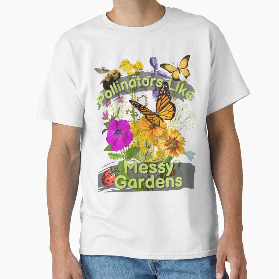 Pollinators Like Messy Gardens Colorful Design by EarthArtDesigns