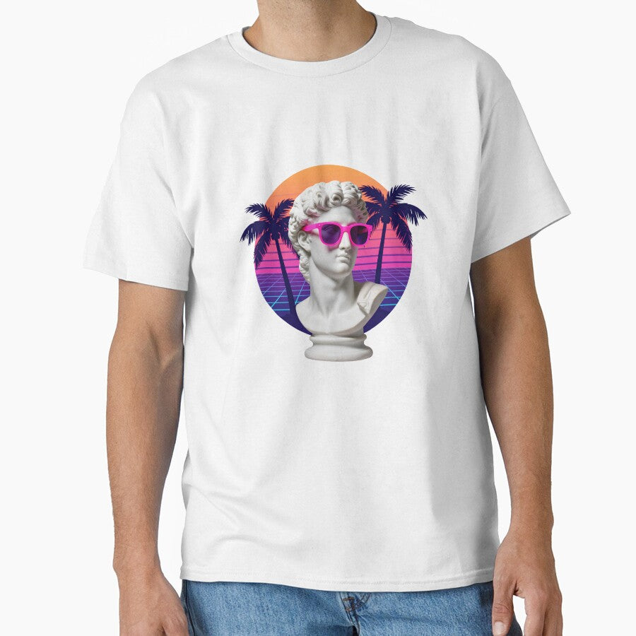 Vaporwave David Statue Retro 80s Aesthetic by Gallery-yuuna