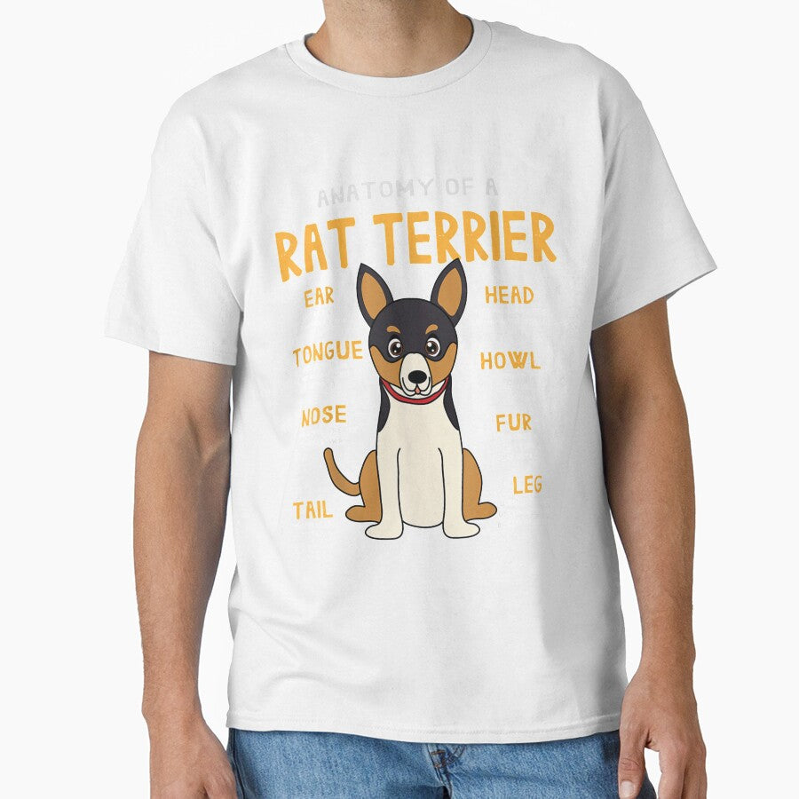 Rat Terrier Anatomy Funny Dog Mom Dad Gift by PetrosAlexo