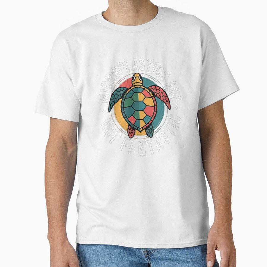 Stop Microplastics – Colorful Sea Turtle Ocean Awareness Design by love3617
