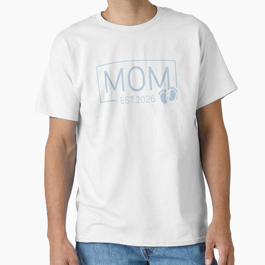 Mom Est 2026 for New Mama Mommy Wife Boy Baby Announcement by Boutkimaewab