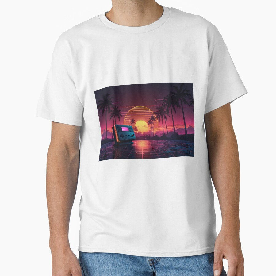Vaporwave Neon Sunset Retro Gaming Console 80s Synthwave Aesthetic by FluffyPeels