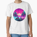 Retro Futuristic Neon City Drive by IllumeInk
