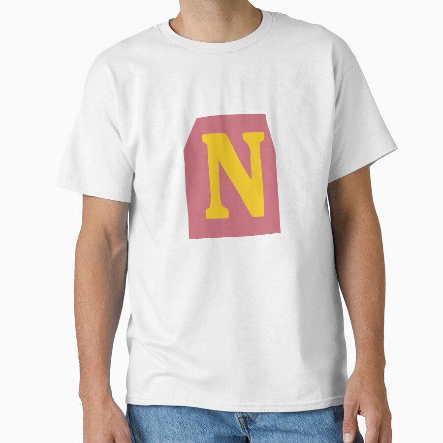 Letter N - Colorful Cutout Paper Collage Alphabet Initial by uncoXab