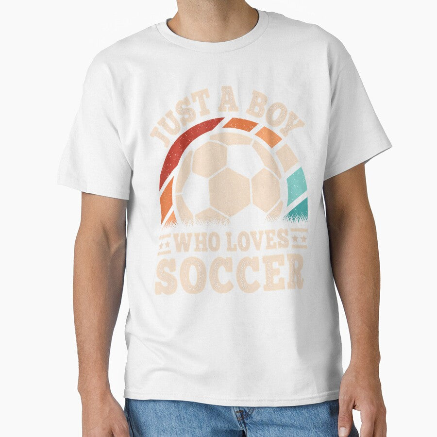 Just A Boy Who Loves Soccer Funny Soccer Player Boys by JanisPenelope