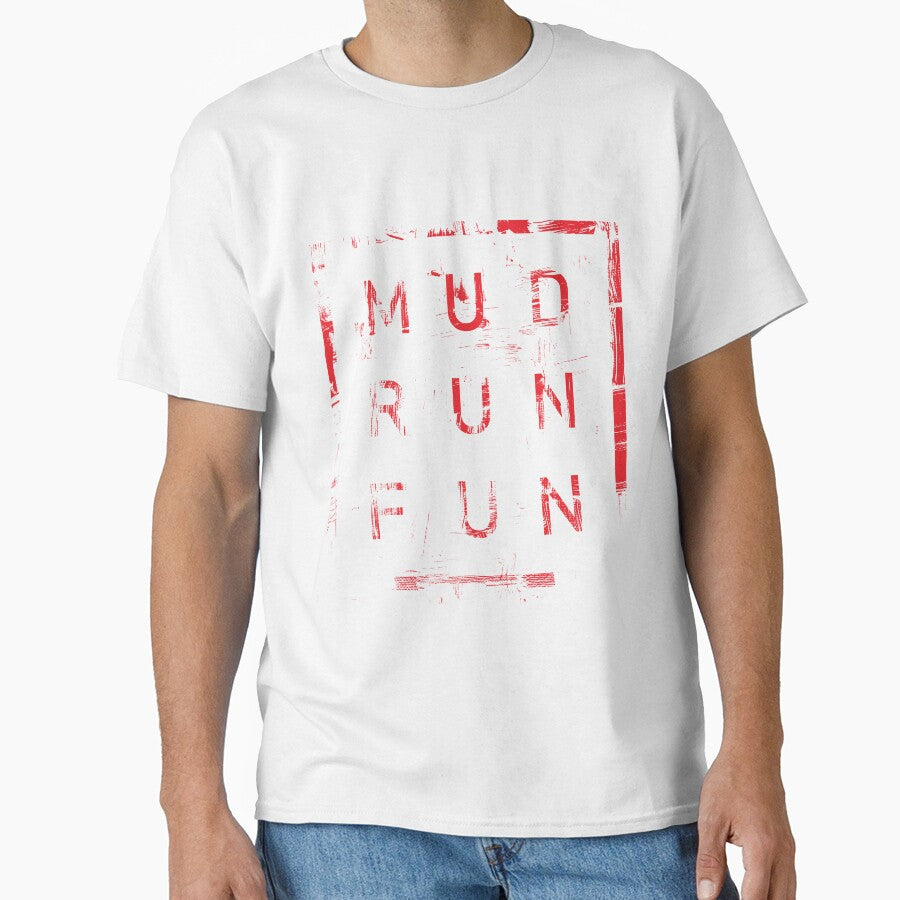 Mud Run Fun Tough Mudder RED Trail Running and Marathon by BOBSMITHHHHH