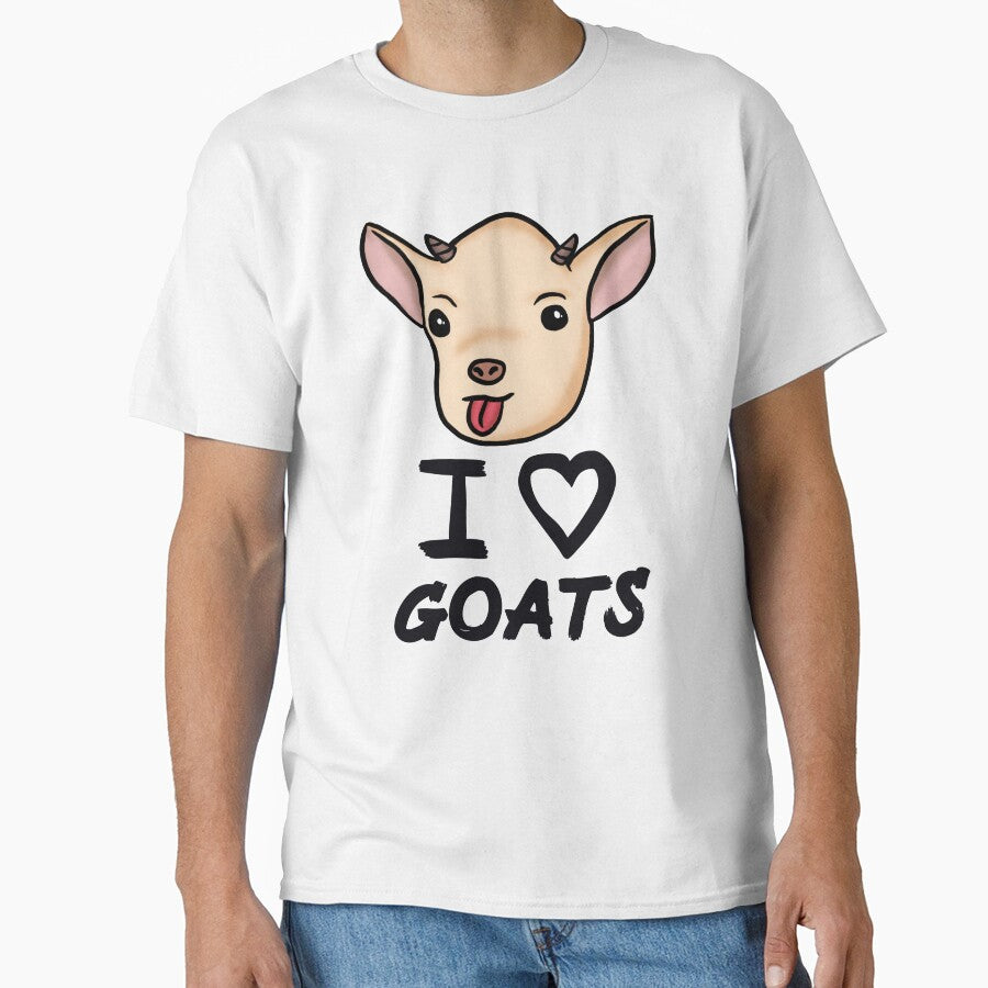 Funny Goat I Love Goats for Goat Lovers, Black by Mochi-Merch