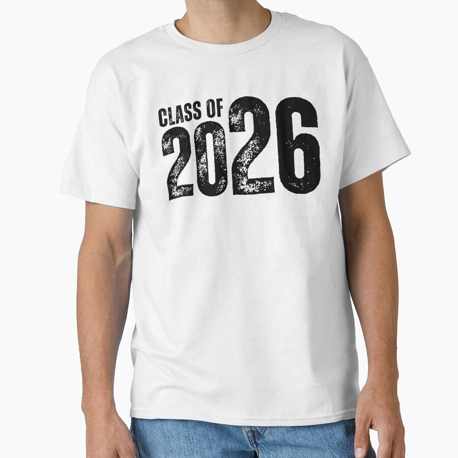 Class of 2026 – Bold Graduation Design with Distressed Style for Seniors and Grads Black Font by GFamilyC