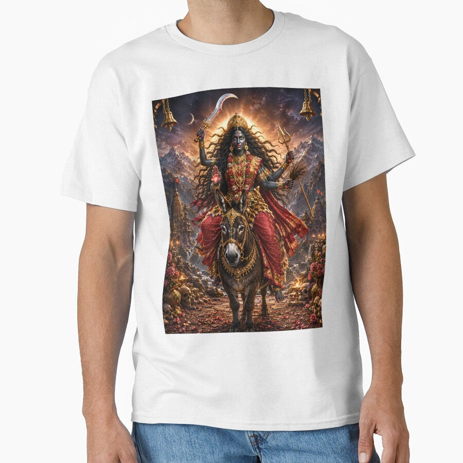 Kalaratri Goddess Dark Divine Art | Fierce Navratri Dussehra Wall Decor | Kali Inspired Artwork by Homyar