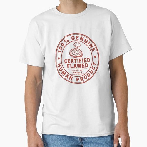100% Genuine Human Product - Certified Flawed Funny Stamp by Message from Earth