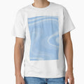 Powder Blue Retro Swirls Abstract Pattern by kierkegaard