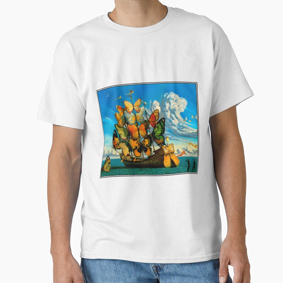 Vintage Surreal Butterfly Ship Fantasy Art by xuxqhpbmr34