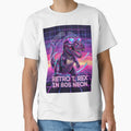 Retro T. Rex in 80s Neon – Synthwave Dinosaur Design by CallisC-Arts