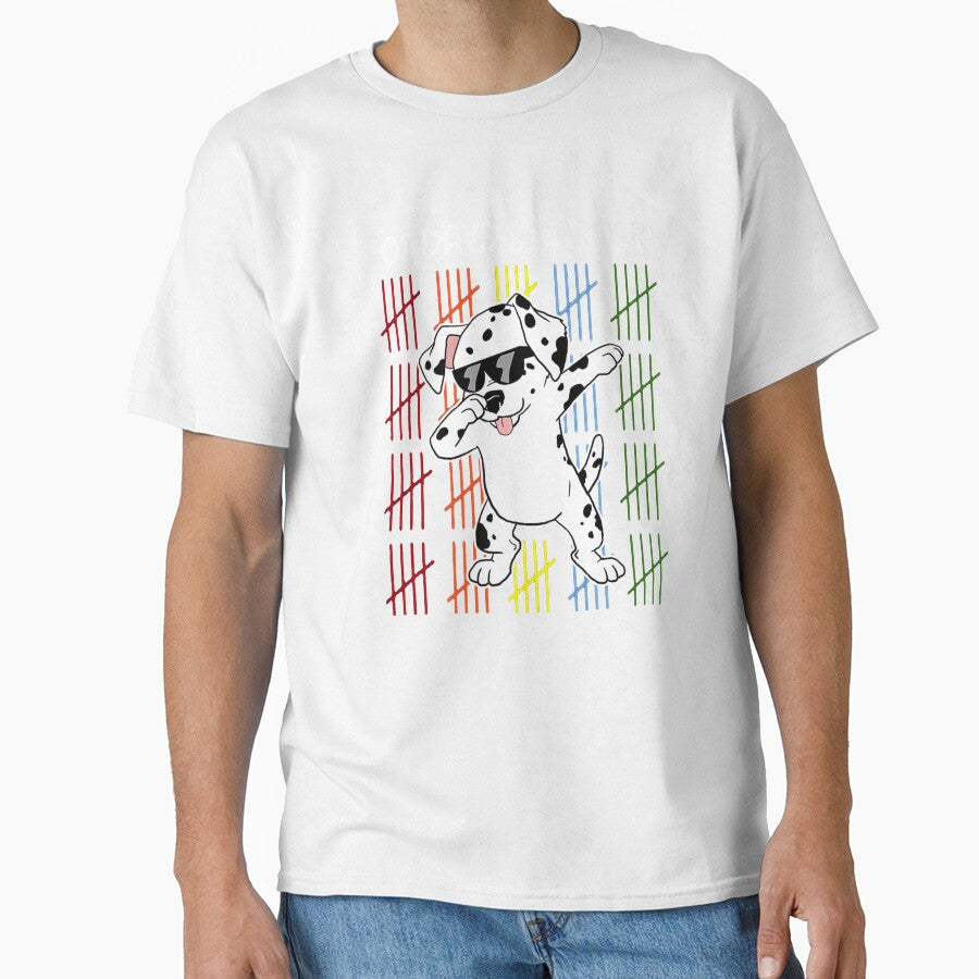 101 Days Smarter School Math Dabbing Dalmatian Dog Kids Gift Premium by IlirianaVeseli