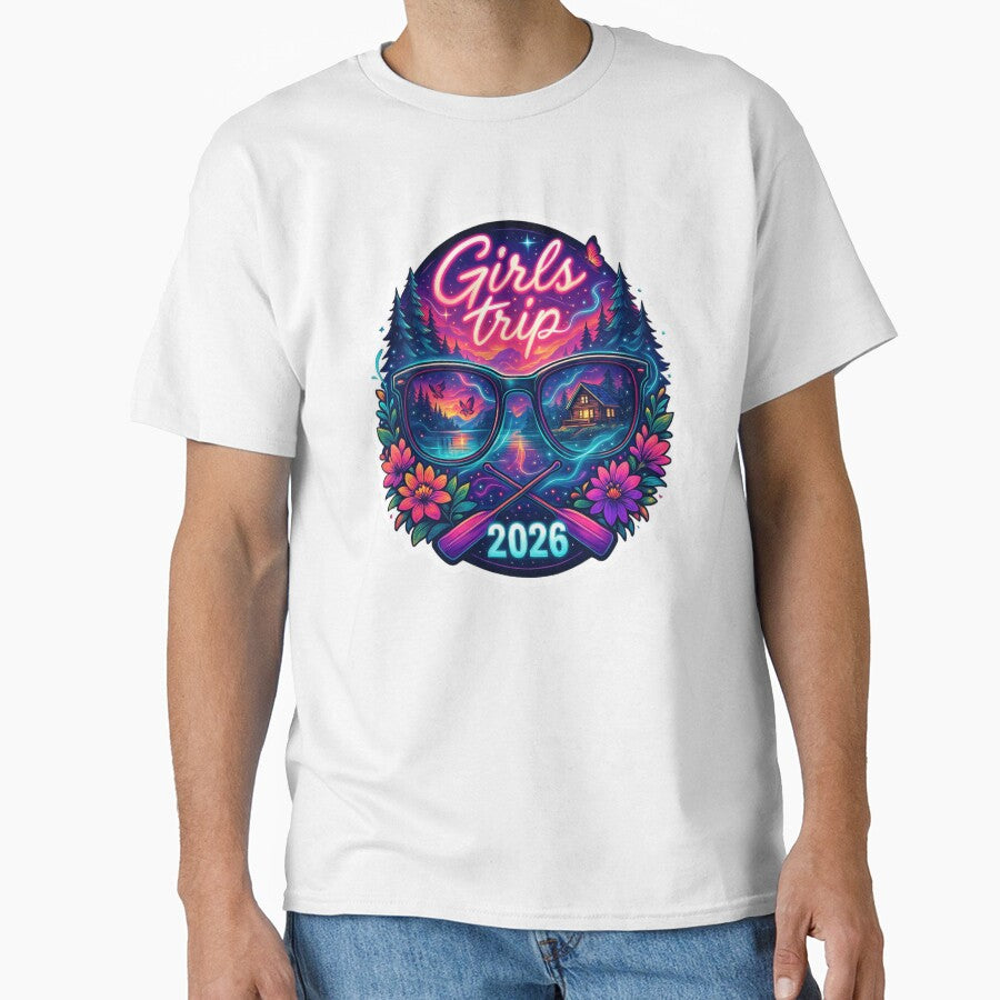 Girls Trip 2026 Sticker – Retro Neon Travel Design by CoachEkong