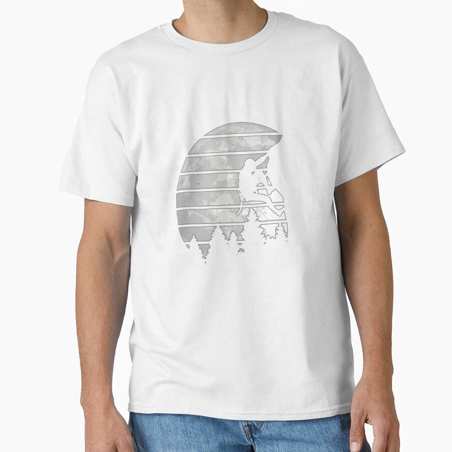 Climber in front of moon climbing sport bouldering gift by chetme