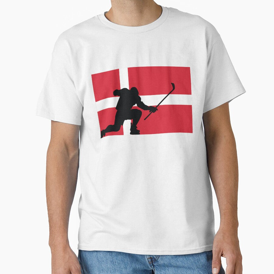 Hockey Denmark Silhouette Celebration by CanvasTee
