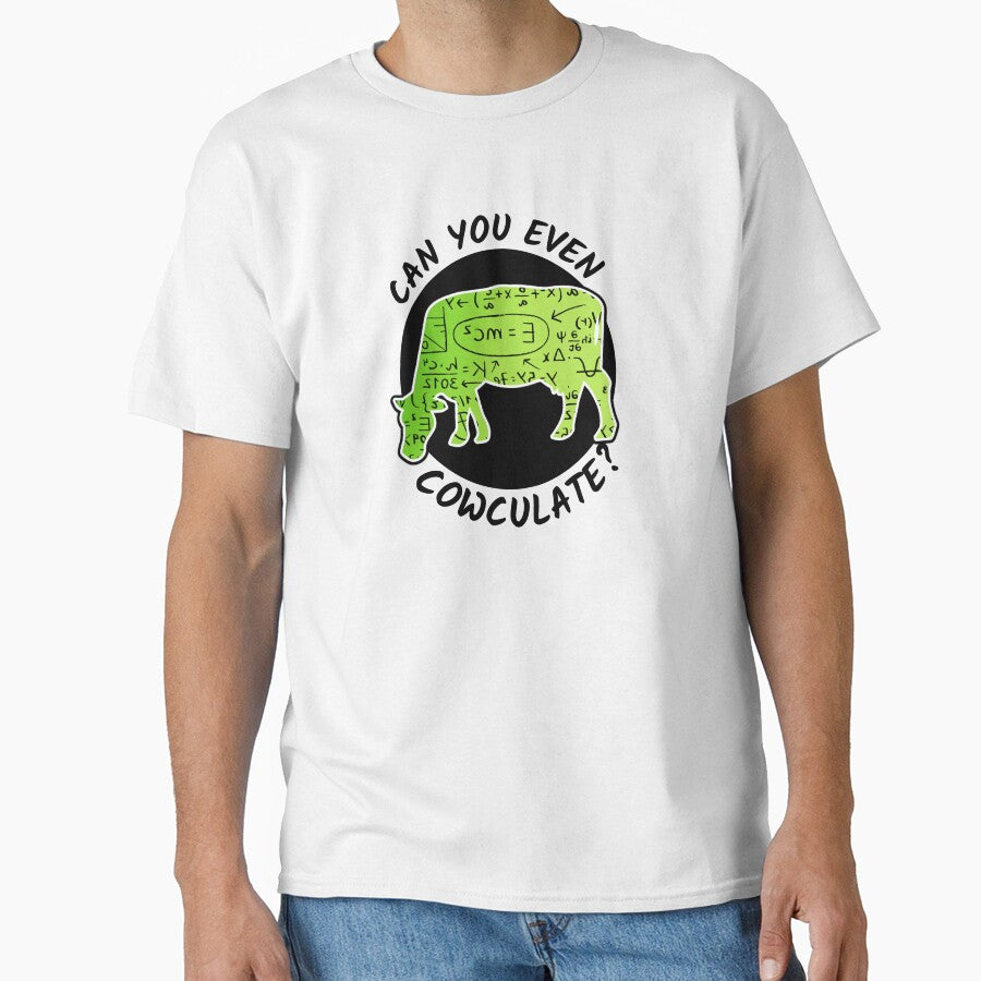 Green cow version of Can you even calculate? Funny colorful cow puns Calculator by FarmsteadAcers