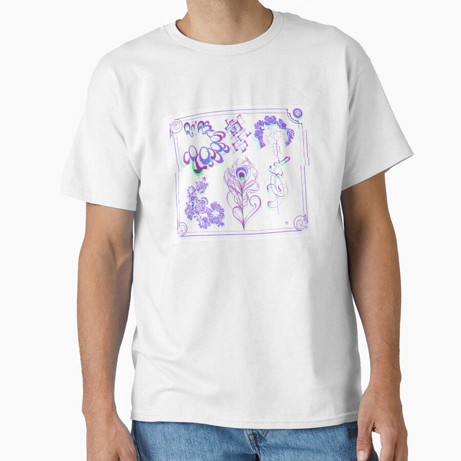 Purple Glitch Art Nouveau Symbols by BioDigital-Jazz