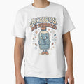 Anxious but Hydrated Cute Retro Bottle Character Sticker & T-Shirt by urbinet