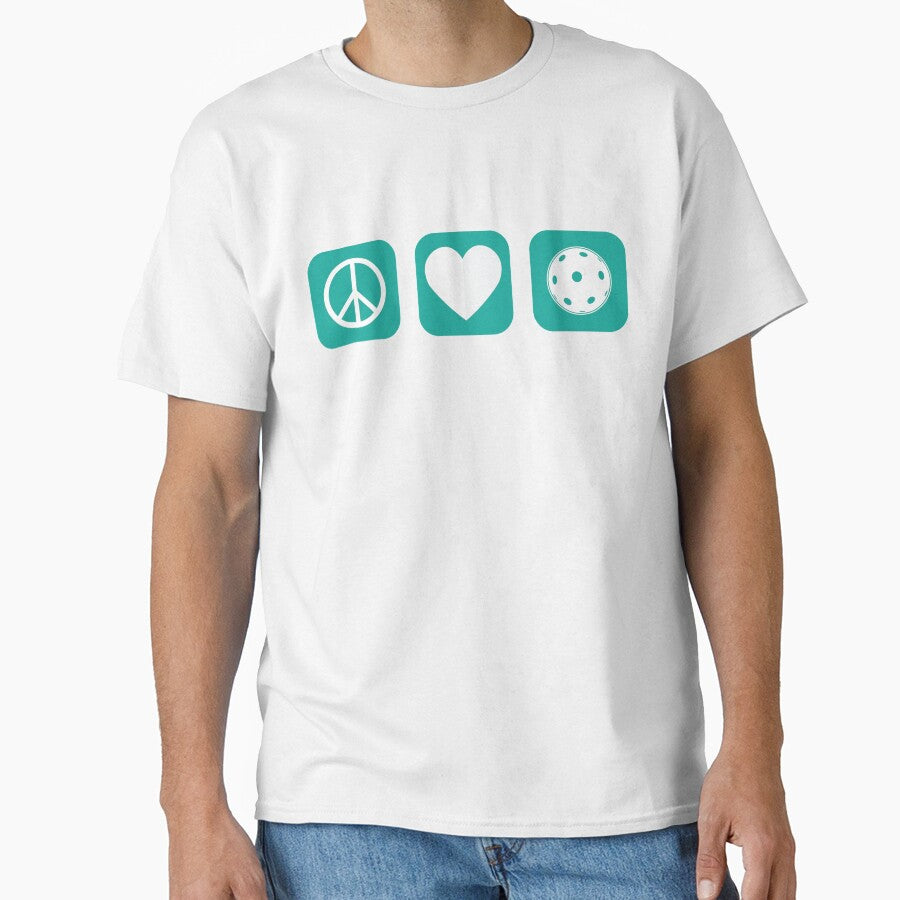 Peace Love & Joy Pickleball Flat Icon design by Babadollcraft