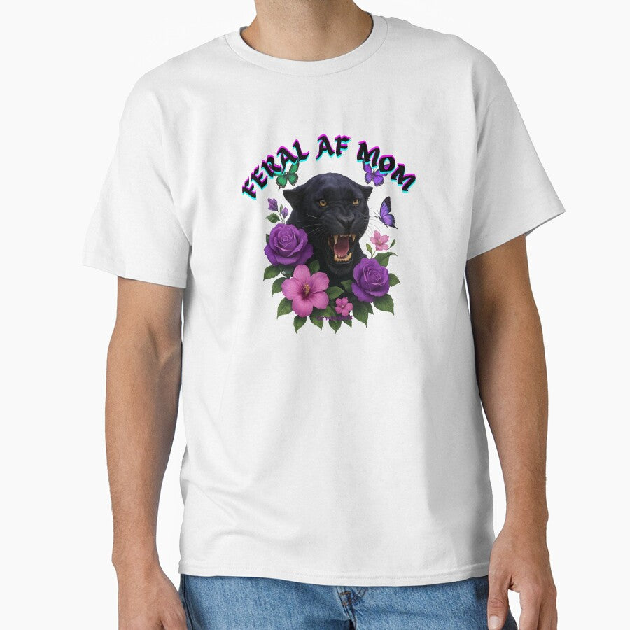 Feral AF Mom – Black Panther Floral Design by CarmaQuanTarot by CarmaQuanTarot