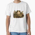 Goblincore Swamp Toad on Mossy Log | Cozy Forest Frog Illustration by aquaterralife
