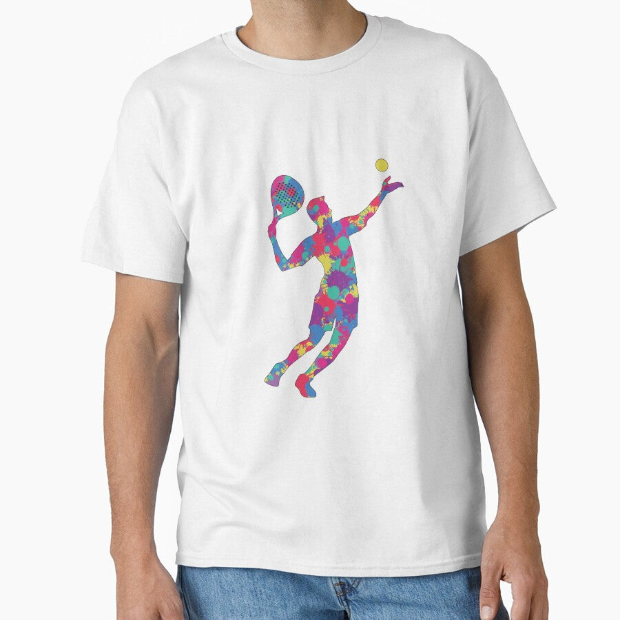 Padel Player Splatter Art — Colorful Sport Silhouette Illustration by Colorful-Garden
