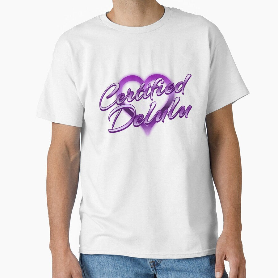Certified Delulu Is the Solulu Gen Z Aesthetic Funny Purple Heart TikTok Y2K Meme Quote by darkskydelights
