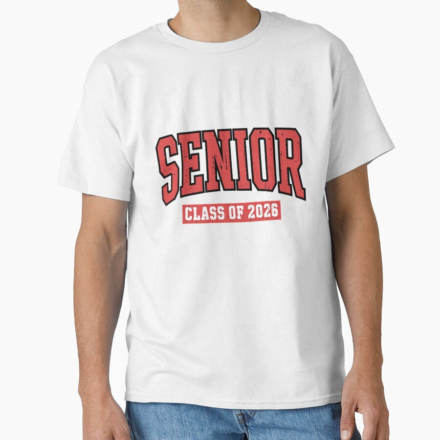 Vintage Senior 2026 | Distressed Varsity Red Class of 2026 Graphic by pixelspaperslab