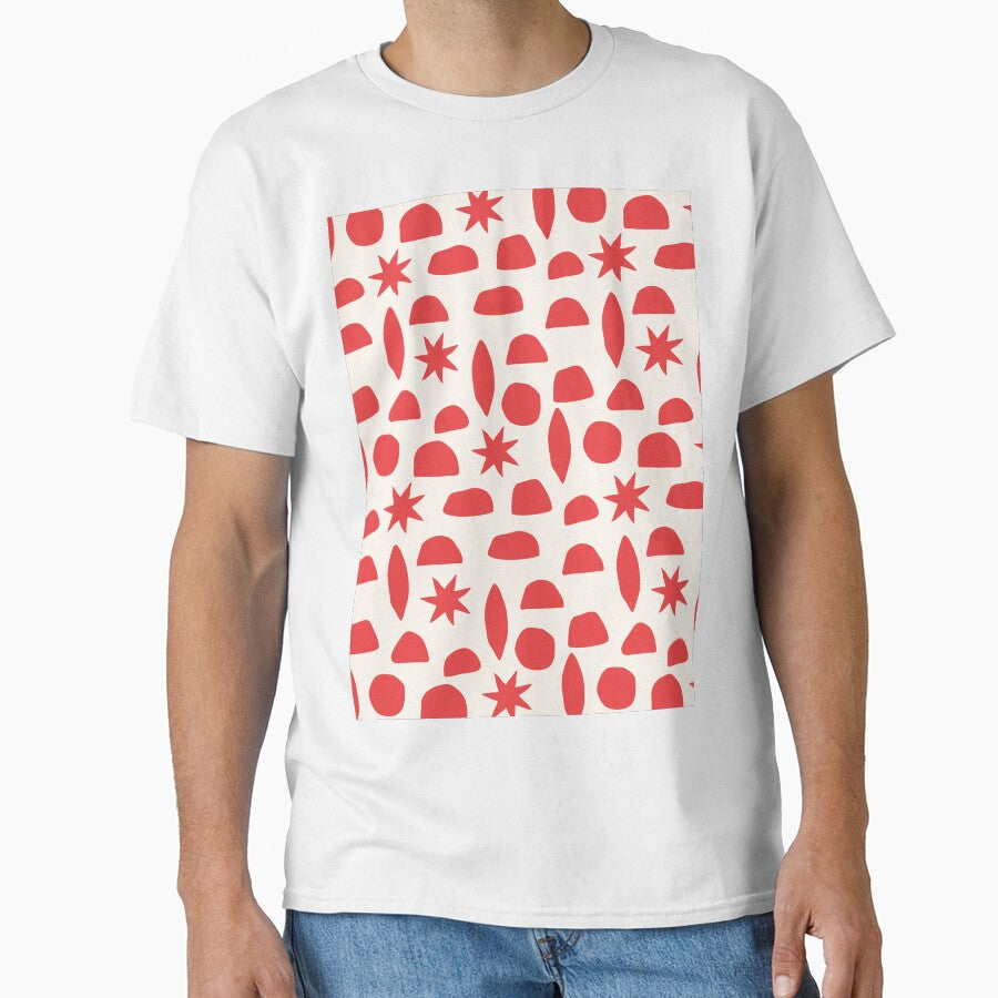 BOHO HENRI MATISSE CHARCOAL VINTAGE RED ON CREAM by blomastudios