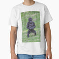 Baby gorilla standing on 2 legs by Conservation Art Emporium