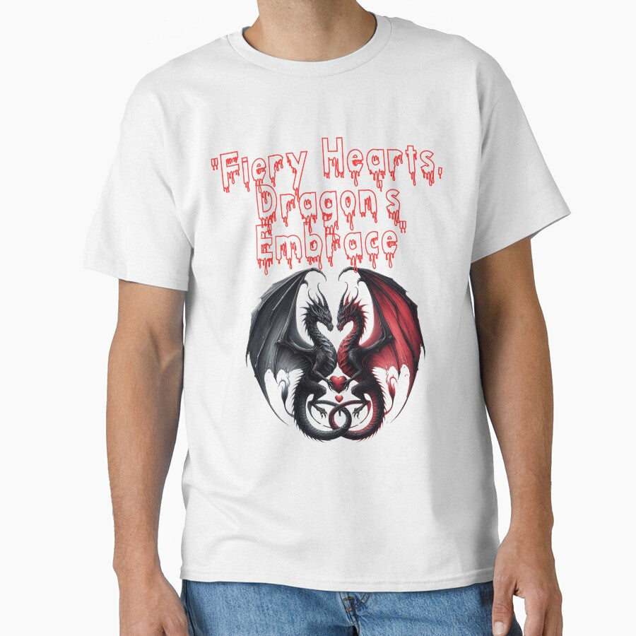 Fiery Hearts Dragons Embrace Goth Valentine's Day by LLdreams