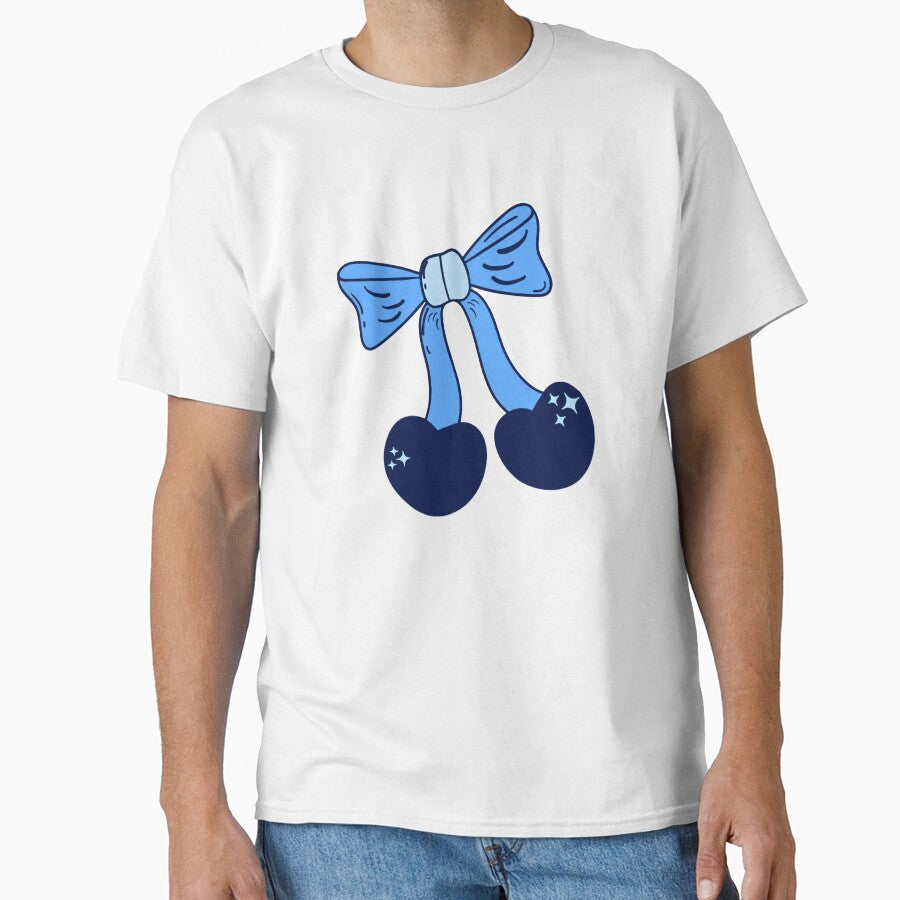 Cherry Bow - Blue by Julia Santos