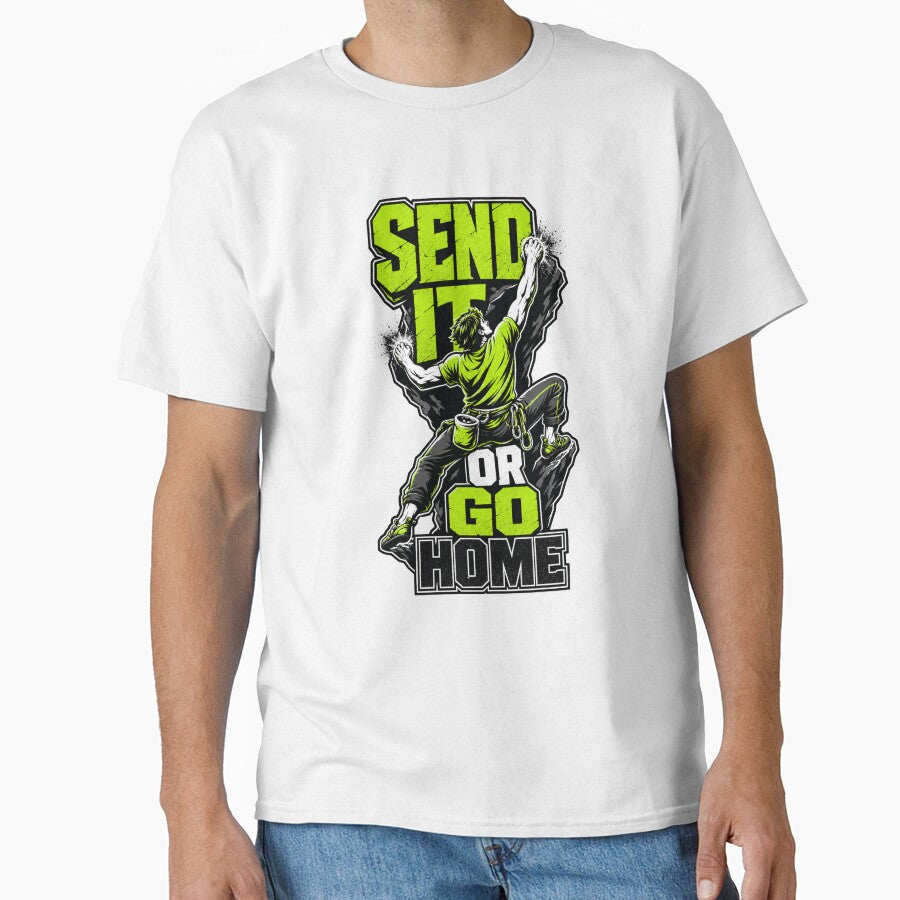Rock Climbing Send It Funny Climber Bouldering by VisualArtsOasis