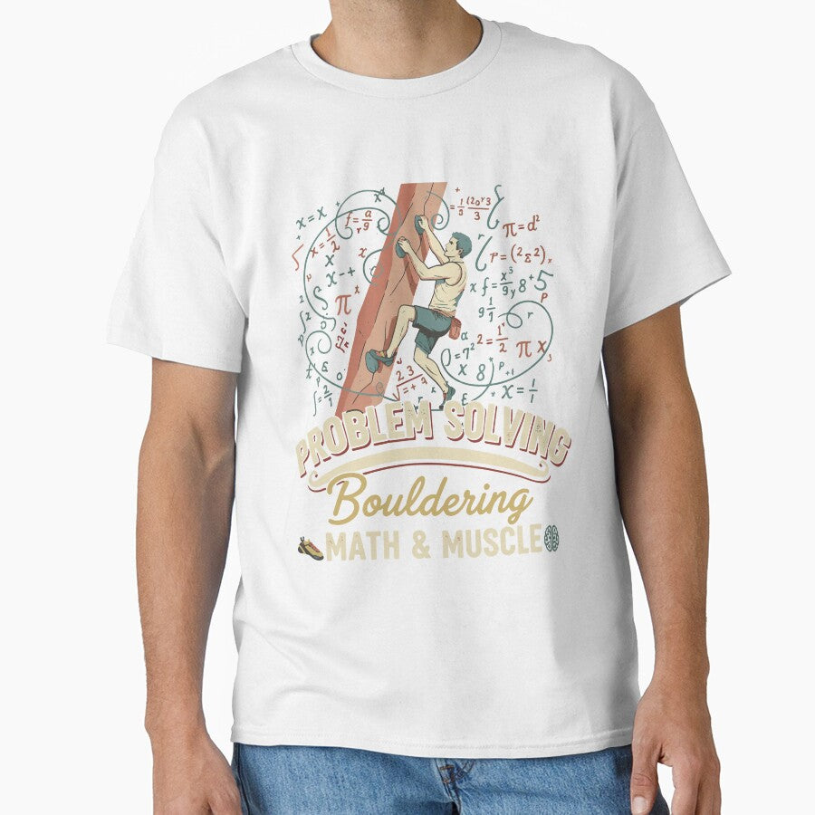 Bouldering Math & Muscle Problem Solving Climb by LuminOrb