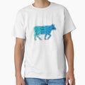 Black version of Blue cow Can you even calculate? Funny colorful cow puns Calculator by FarmsteadAcers