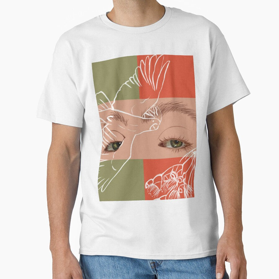 Woman, gum tree and cockatoo by orangerinka