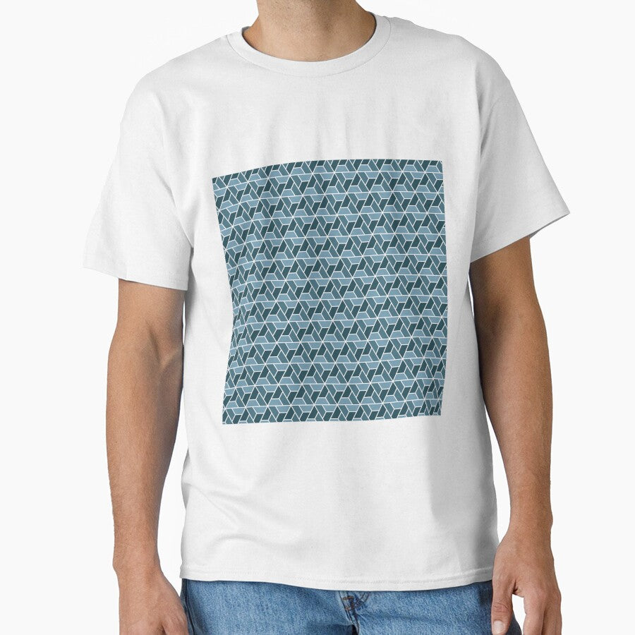 Shades of blue triangle pattern by flamendes