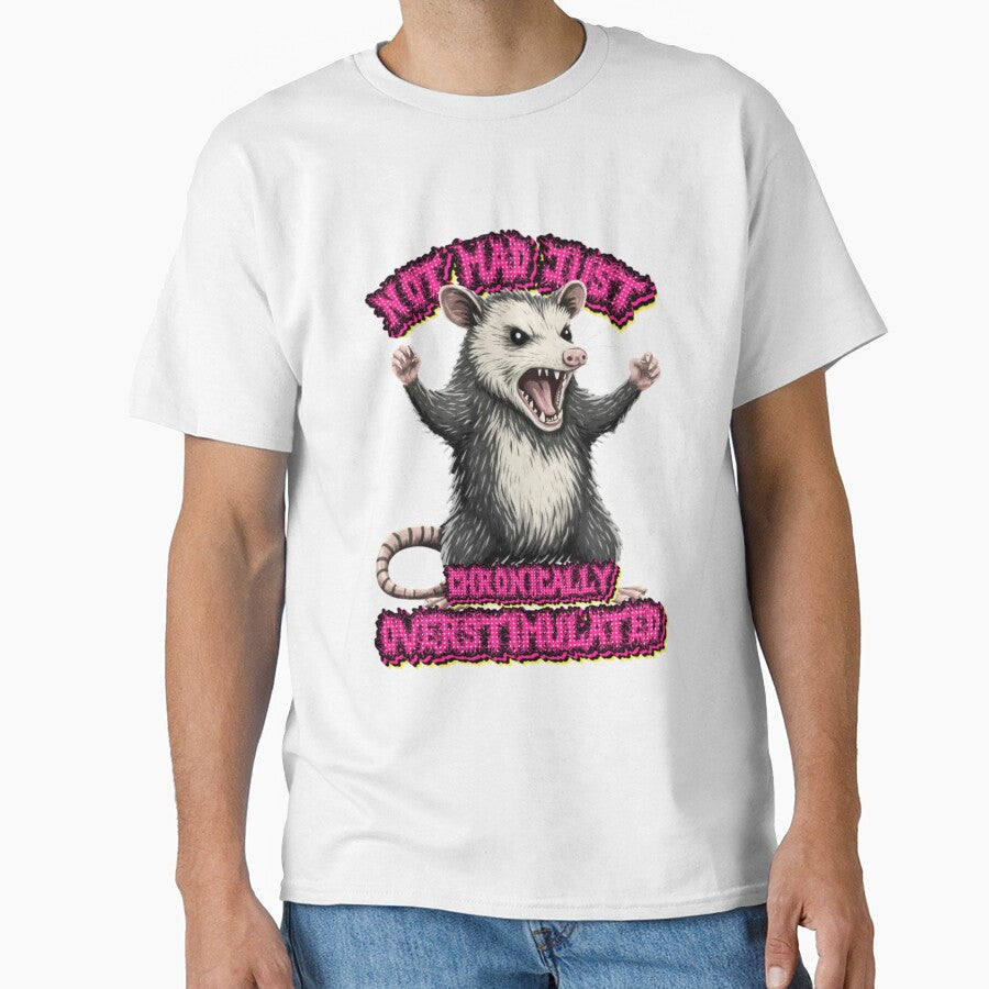Chronically Overstimulated Funny Opossum Screaming by BlkFelineThrds