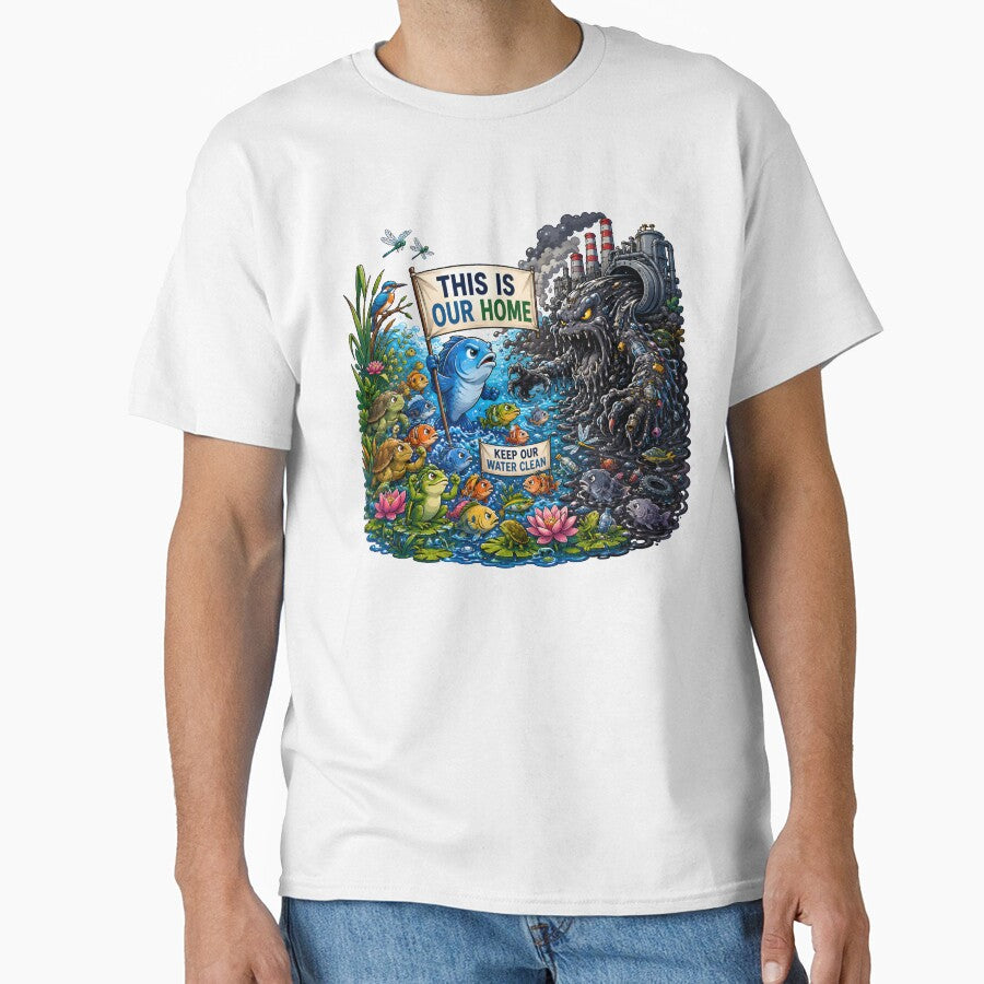 Keep Our Water Clean Pollution Monster Sticker by Nuvoro Eco Awareness