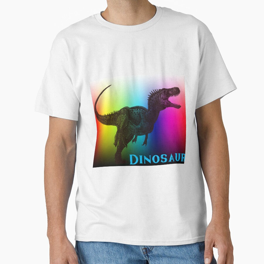 A dinosaur screams and run by Bigrow
